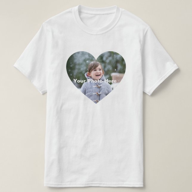 Personalisierter Herz-Kreislauf-Foto-T - Shirt (Design vorne)