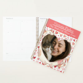 Personalisierter Herzkatzenknuddel-Fotoplaner Planer