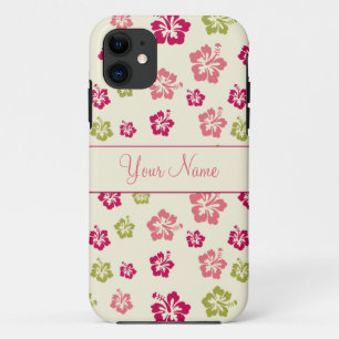 Personalisierter Hibiskus-Blumen-Muster-Fall iPhone 11 Hülle
