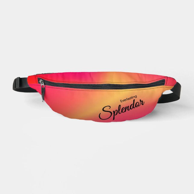 Personalisierter Himbeer-Ananas Bauchtasche (Vorderseite)