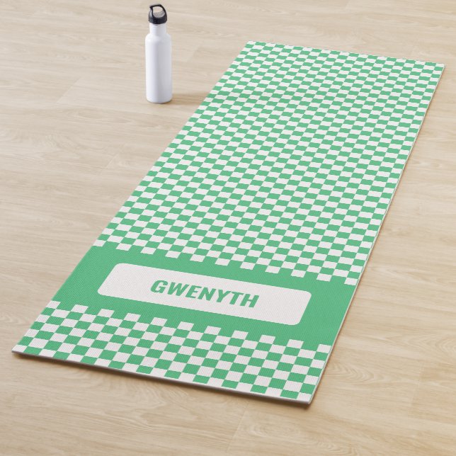 Personalisierter hintere, grüne Single Yogamatte (Beispiel)