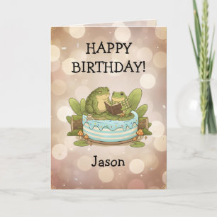 Personalisierter Hintergrund 1 Mossy the Toad Karte