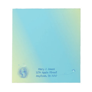 Personalisierter Hintergrund der Feuerwerke im Jar Notizblock