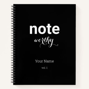 Personalisierter Hinweis Worthy Spiral Notebook Notizbuch