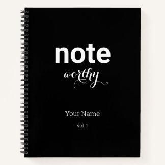 Personalisierter Hinweis Worthy Spiral Notebook Notizbuch