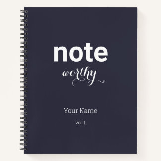 Personalisierter Hinweis Worthy Spiral Notebook Notizbuch