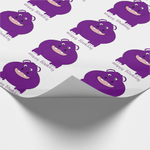 Personalisierter Hippopotamus-Entwurf Geschenkpapier
