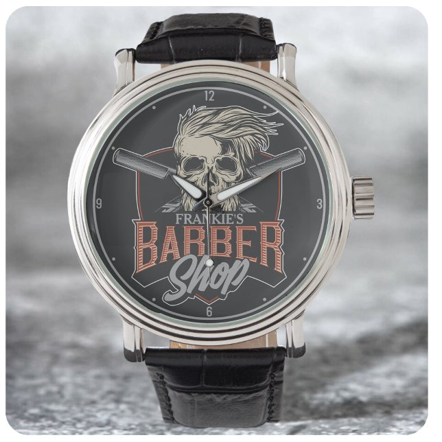 Personalisierter Hipster aus Friseursalon Skull un Armbanduhr (Von Creator hochgeladen)