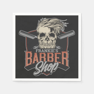 Personalisierter Hipster aus Friseursalon Skull un Serviette