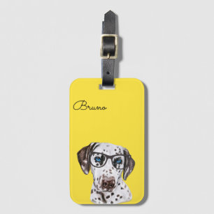 Personalisierter Hipster Dalmatiner Gepäckanhänger