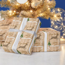 Personalisierter Hirsch-Weihnachtsbaumschmuck mit