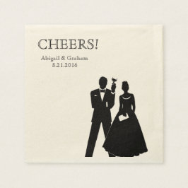 Personalisierter Hochzeitscocktail Napkins Serviette