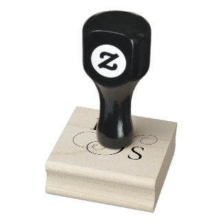 Personalisierter Hochzeitsinitialstempel Gummistempel