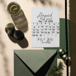 Personalisierter Hochzeitskalender Datum Einladung
