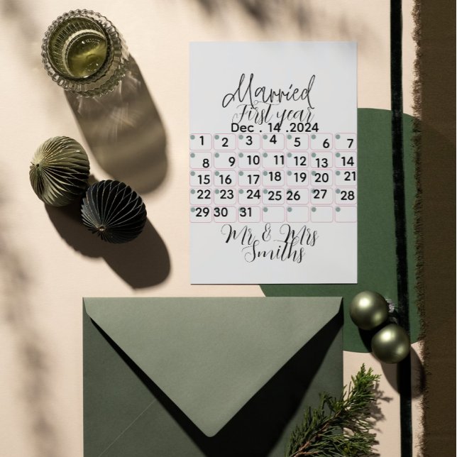 Personalisierter Hochzeitskalender Datum  Einladung (Von Creator hochgeladen)