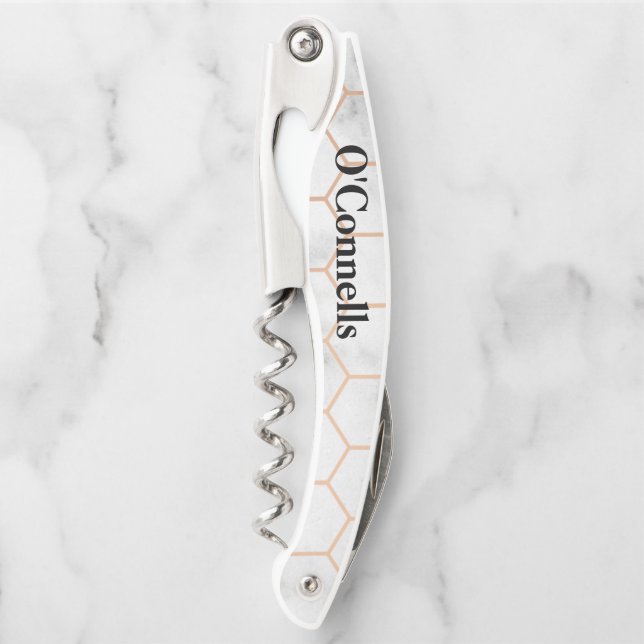 personalisierter Hochzeitskorkenzieher Kellnermesser (Vorderseite)