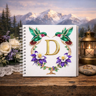 Personalisierter Hochzeitsplaner Buchstabe B Hummi Notizbuch