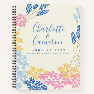 Personalisierter Hochzeitsplaner Stylisch Floral B Notizbuch