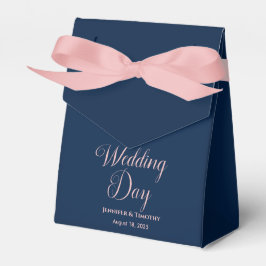 Personalisierter Hochzeitstag Elegant Navy Blue Ge Geschenkschachtel