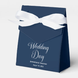 Personalisierter Hochzeitstag Elegant Navy Blue Ge Geschenkschachtel