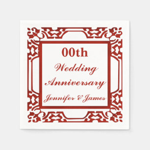 Personalisierter Hochzeitstag Napkin Serviette