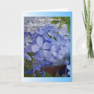 Personalisierter Hochzeitstag Plumbago Bruder und  Karte