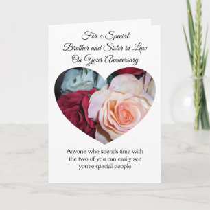 Personalisierter Hochzeitstag Rosen Bruder und Ehe Karte