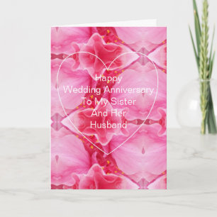 Personalisierter Hochzeitstag Schwester und Eheman Karte