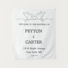Personalisierter Hochzeitsteppich Wandteppich