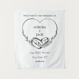 Personalisierter Hochzeitsteppich Wandteppich