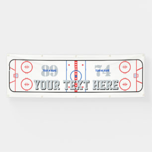 Personalisierter Hockey-Eisbahnen-Diagramm-Entwurf Banner