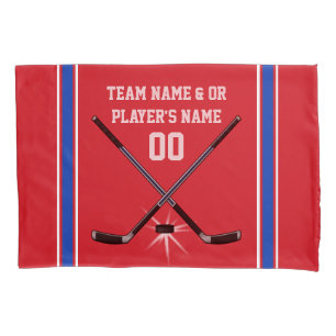 Personalisierter Hockey-Kissen-Kasten mit Namen, Kissenbezug