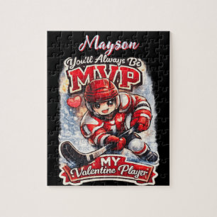 Personalisierter Hockey-MVP Mein Valentins-Spieler Puzzle