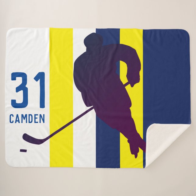 Personalisierter Hockey-Sherpa-Blanken Sherpadecke (Vorderseite (Horizontal))