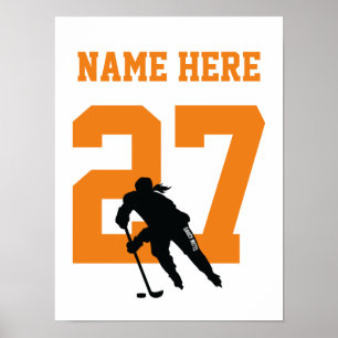 Personalisierter Hockeyspieler Poster