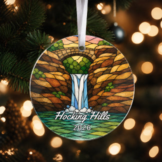 Personalisierter Hocking Hills State Park Acryl-Sc Ornament