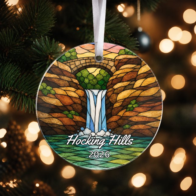 Personalisierter Hocking Hills State Park Acryl-Sc Ornament (Von Creator hochgeladen)