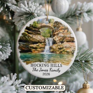 Personalisierter Hocking Hills State Park, Maßgesc Keramik Ornament