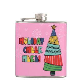 Personalisierter Holiday Chef Hier Flasche Flachmann