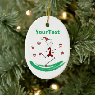 PERSONALISIERTER Holiday Stick Runner Typ Keramik Ornament