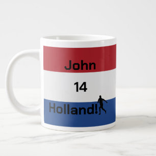 Personalisierter Holland Flag Football Fan Jumbo-Tasse