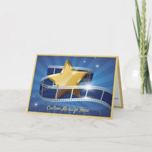 Personalisierter Hollywood-Goldstar-Filmstreifen Karte