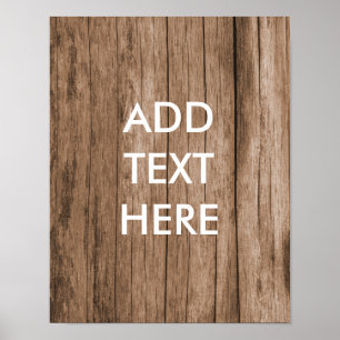 Personalisierter Holzhintergrund Poster