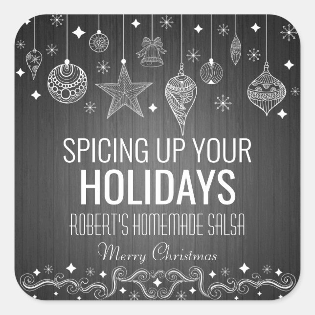 Personalisierter Homemade Salsa Urlaub Quadratischer Aufkleber (Vorderseite)