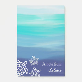 Personalisierter Honu Seeschildkröte-Ozean-Strand Post-it Klebezettel