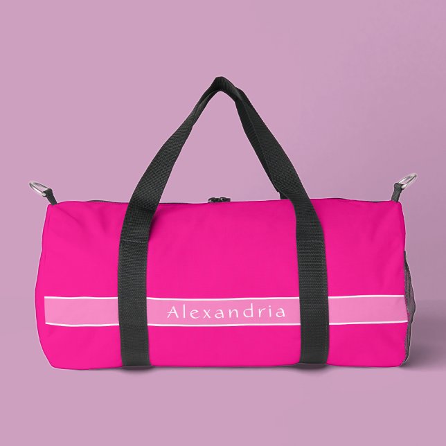 Personalisierter Hot Pink Gym Duffle Bag (Von Creator hochgeladen)