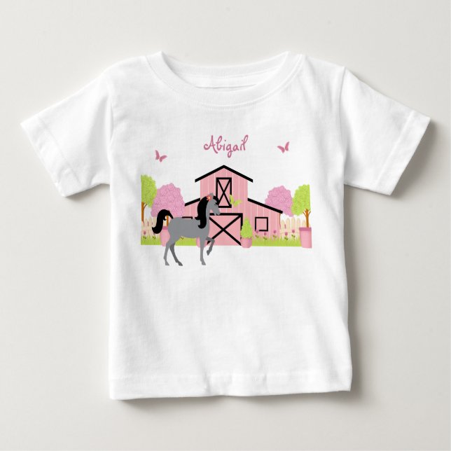 Personalisierter Hübscher Barn & Garden T - Shirt (Vorderseite)