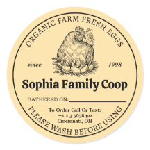 Personalisierter Hühnercoop Name Eier