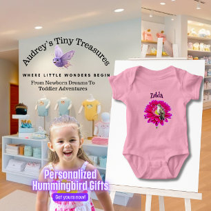 Personalisierter Hummingbird Baby Bodysuit Strampler