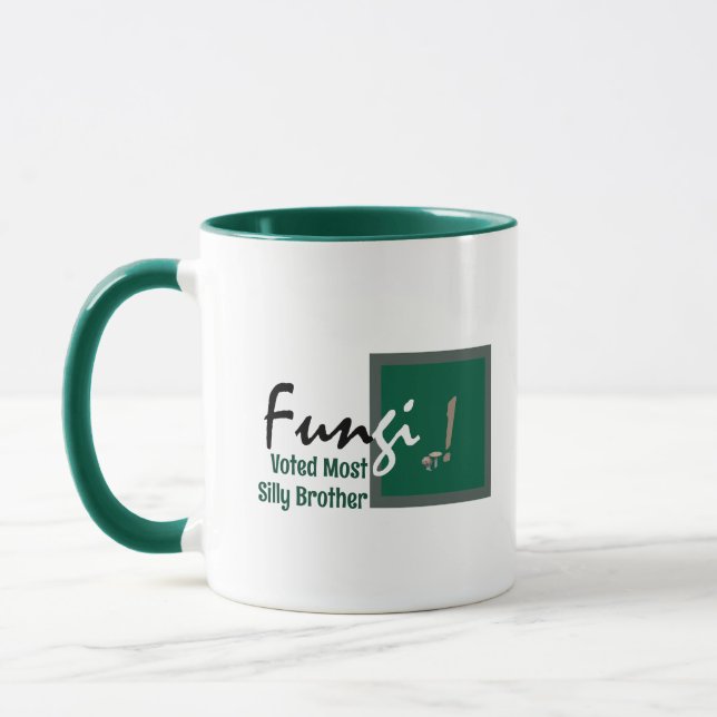 Personalisierter Humorischer Bruder, Pilzpilz Tasse (Links)